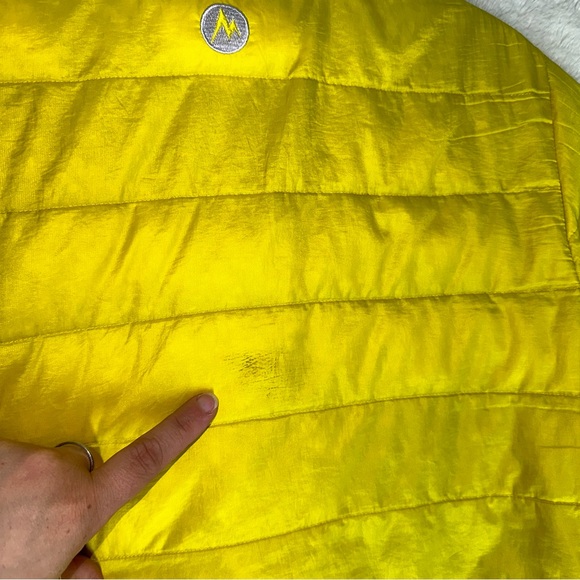 Marmot Jena Down Jacket Women's Insulated Coat Bright Yellow 800 Fill XL Puffer - Picture 16 of 16